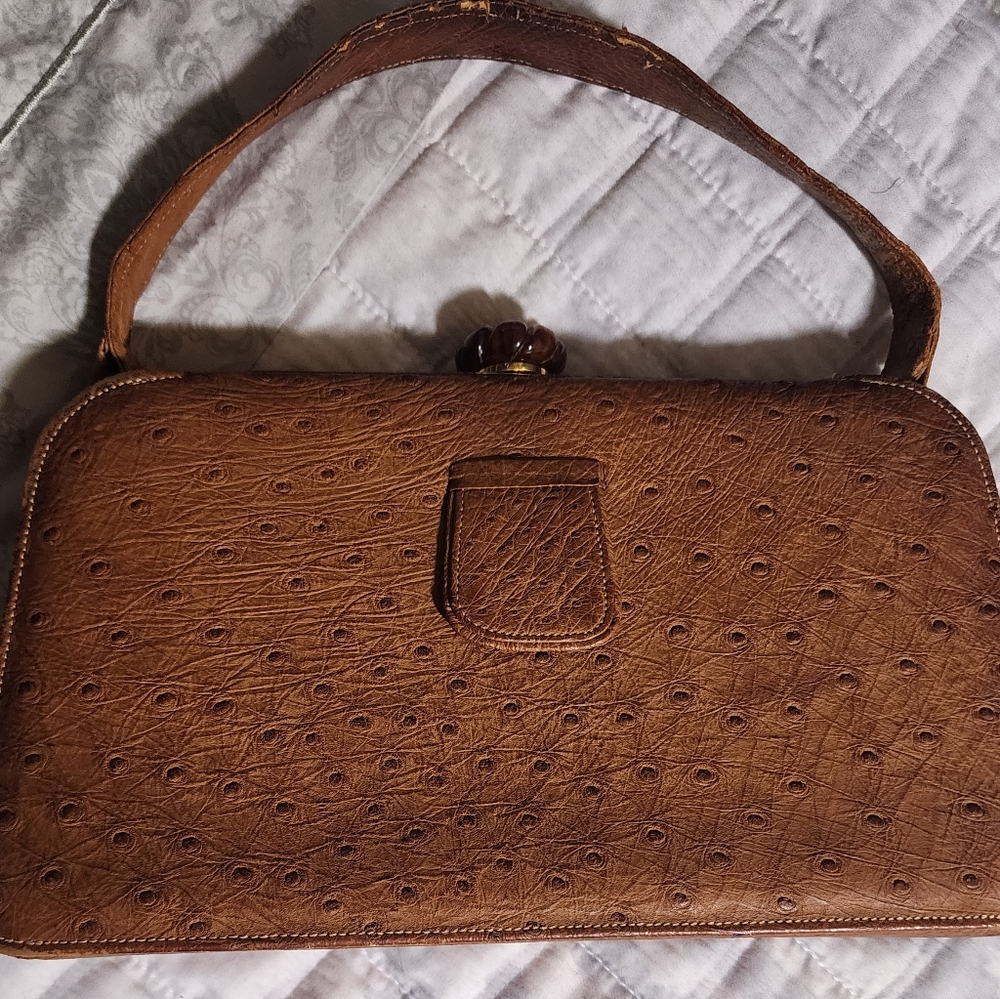 Vintage Ostrich leather purse